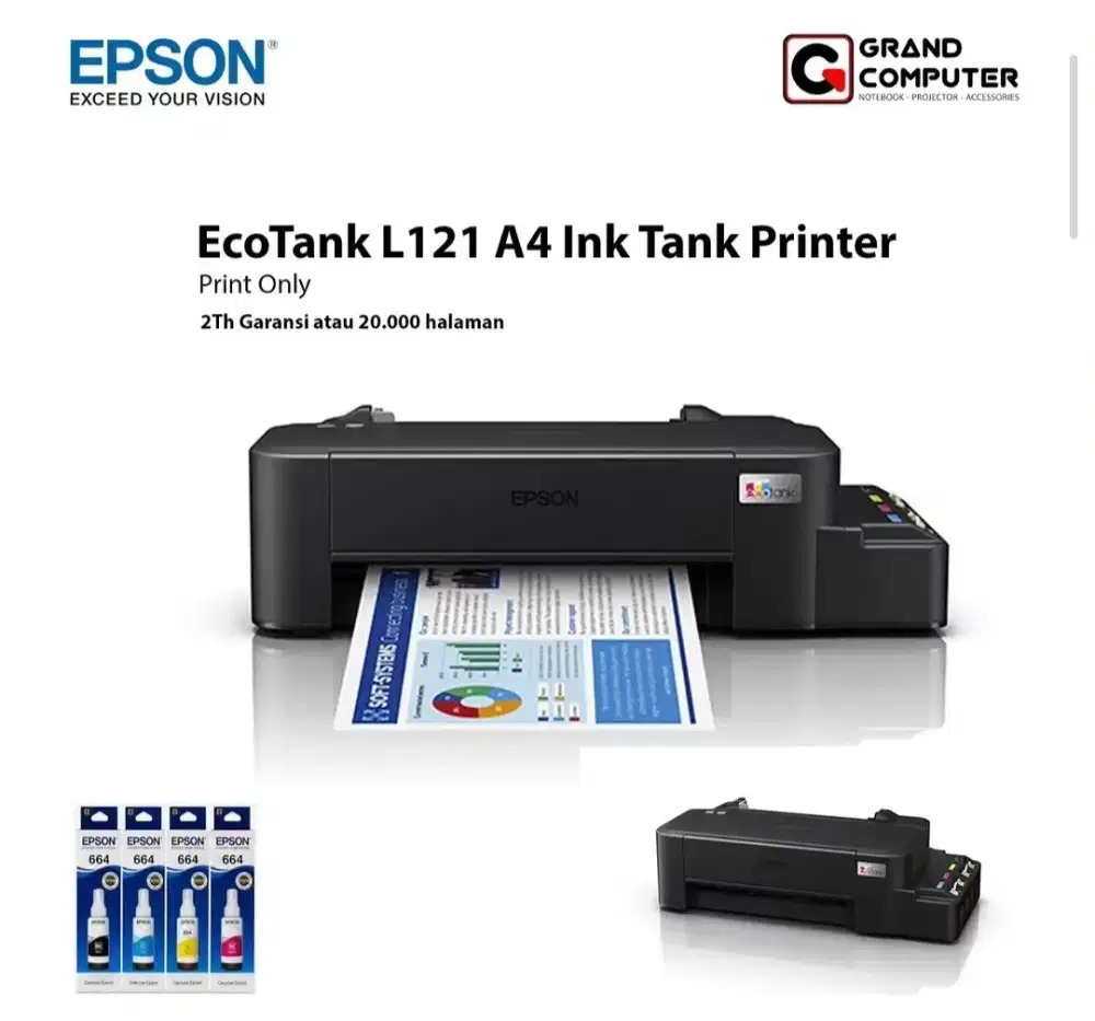 Printer Epson EcoTank L121 A4Ink Tank Printer