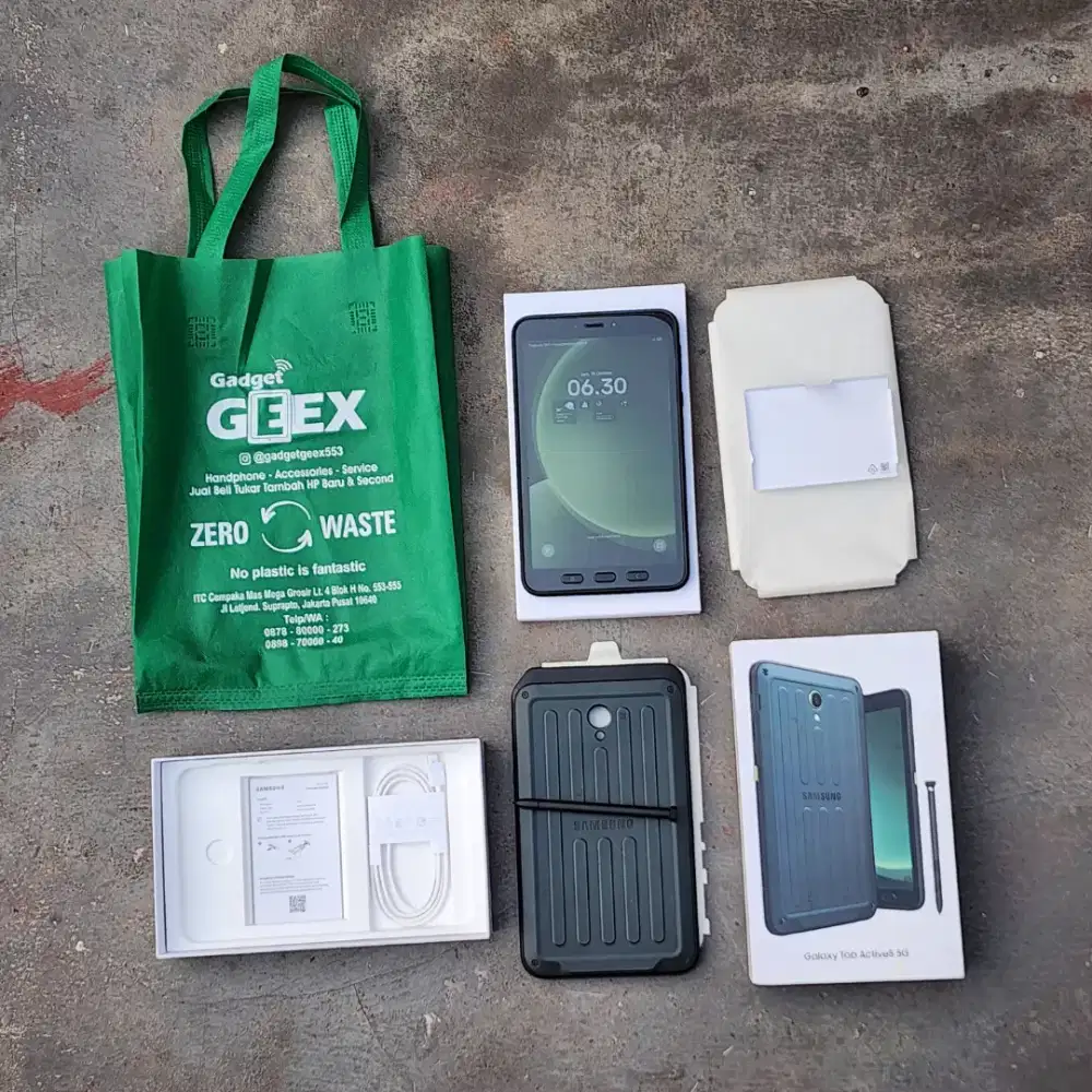 SAMSUNG GALAXY TAB ACTIVE 5 5G SEIN 6/128 MULUS FULLSET ORIGINAL
