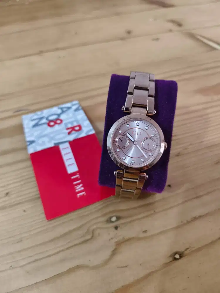 Jam Tangan Wanita ELLE Original EL20317B03C Rose Gold