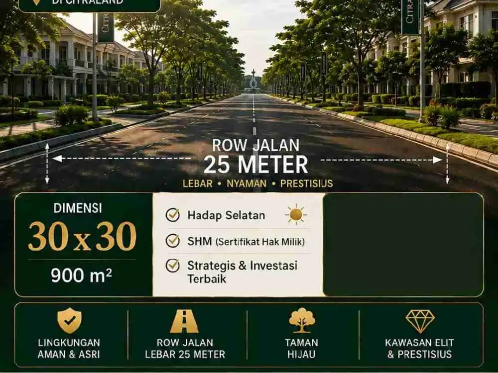 DI JUAL TANAH KAVLING SIAP BANGUN DI RAYA WATERFONT 
CITRALAND SURABAYA