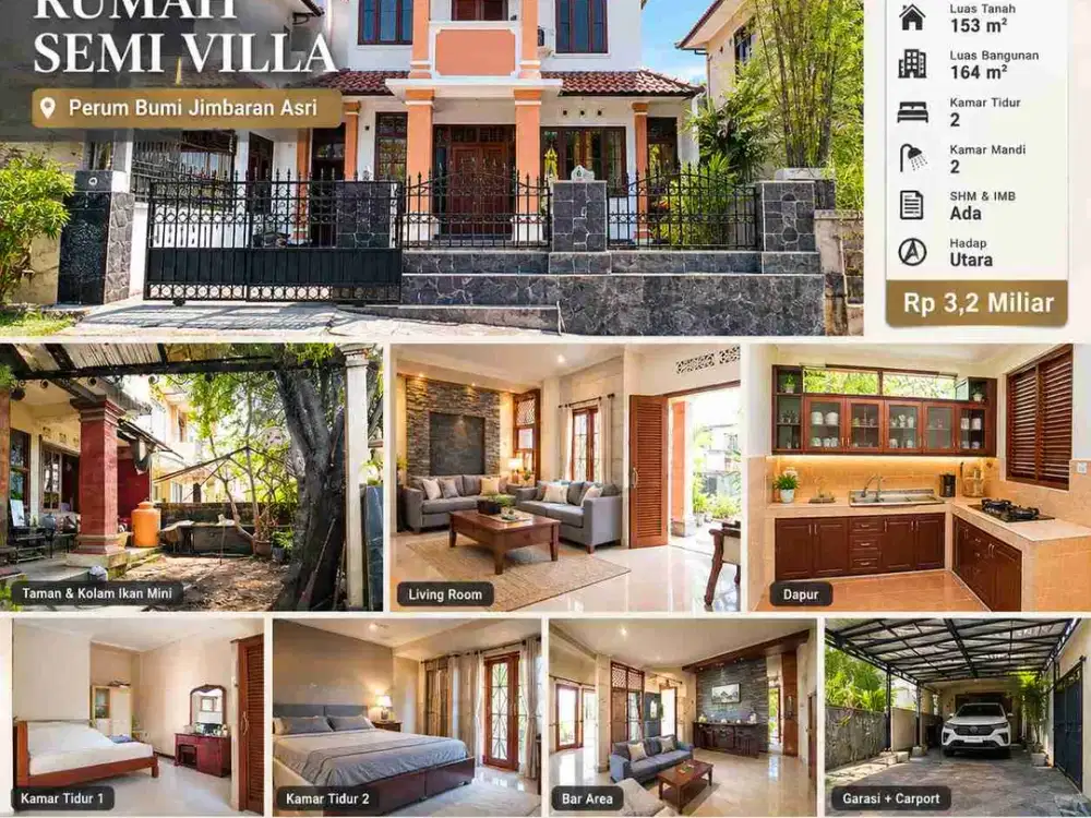 DIJUAL RUMAH SEMI VILLA DI BUMI JIMBARAN ASRI – BALI