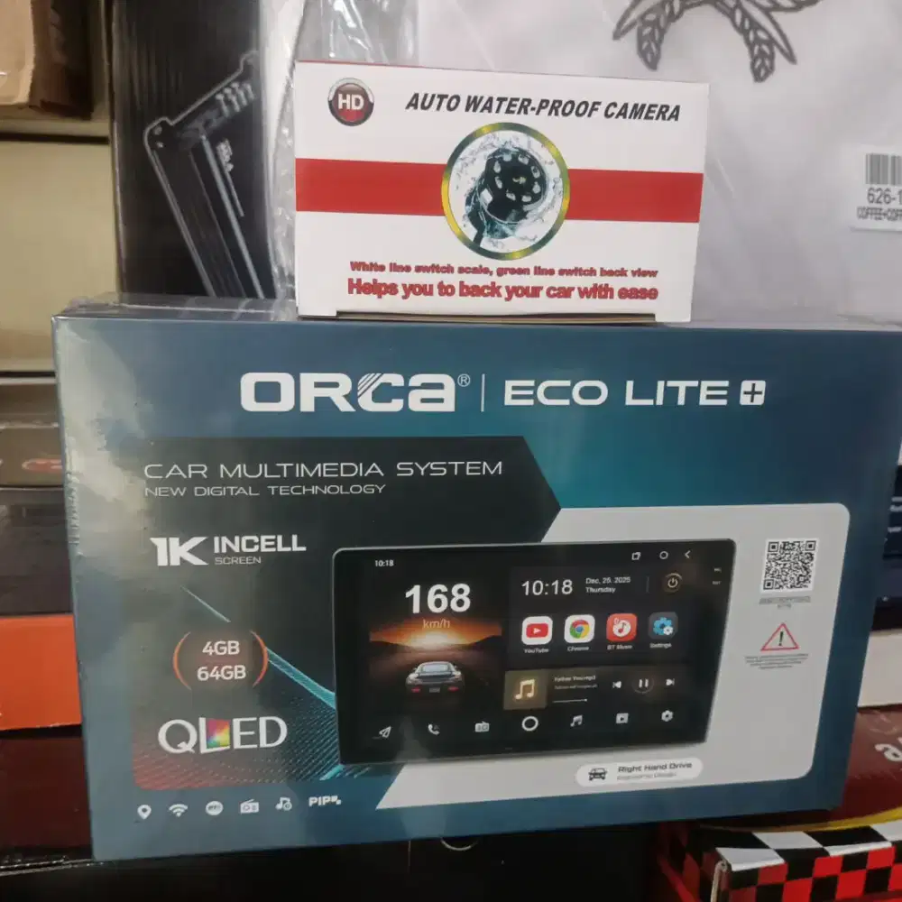 Android ORCA Layar Qled 9inchi Ram4/64gb NFC+Camera +Psang