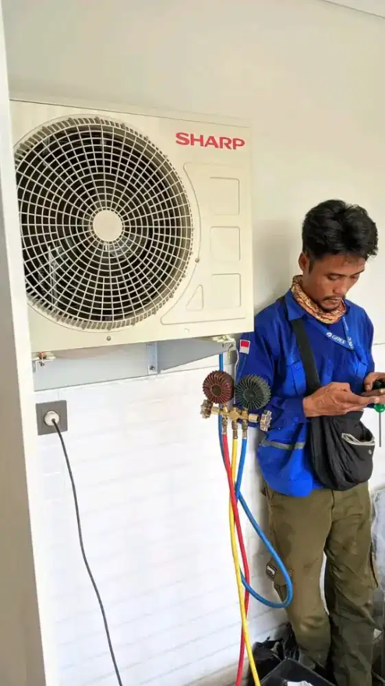 Service AC bongkar pasang AC kulkas pompa air
