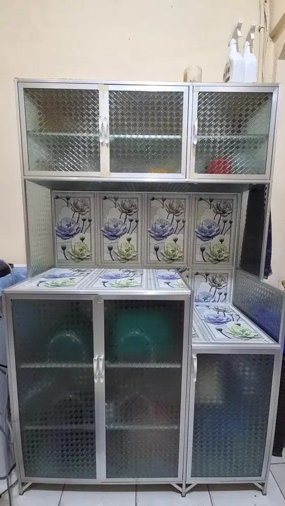 Rak Piring Aluminium 3 Pintu