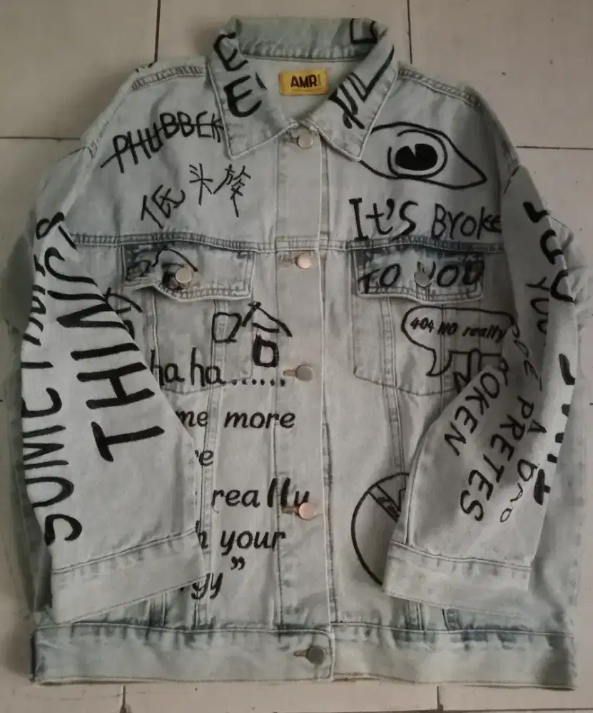 Jaket jeans OVER SIZE full Bordir