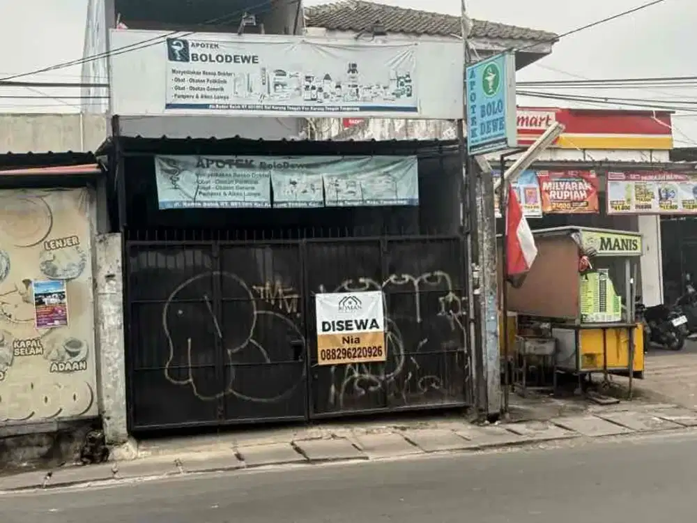 Disewakan ruko pinggir jalan di raden saleh ciledug karang tengah depan komplek barata