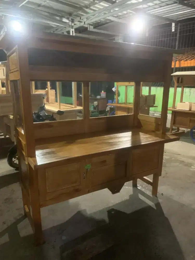 Jual gerobak custom kayu serbaguna