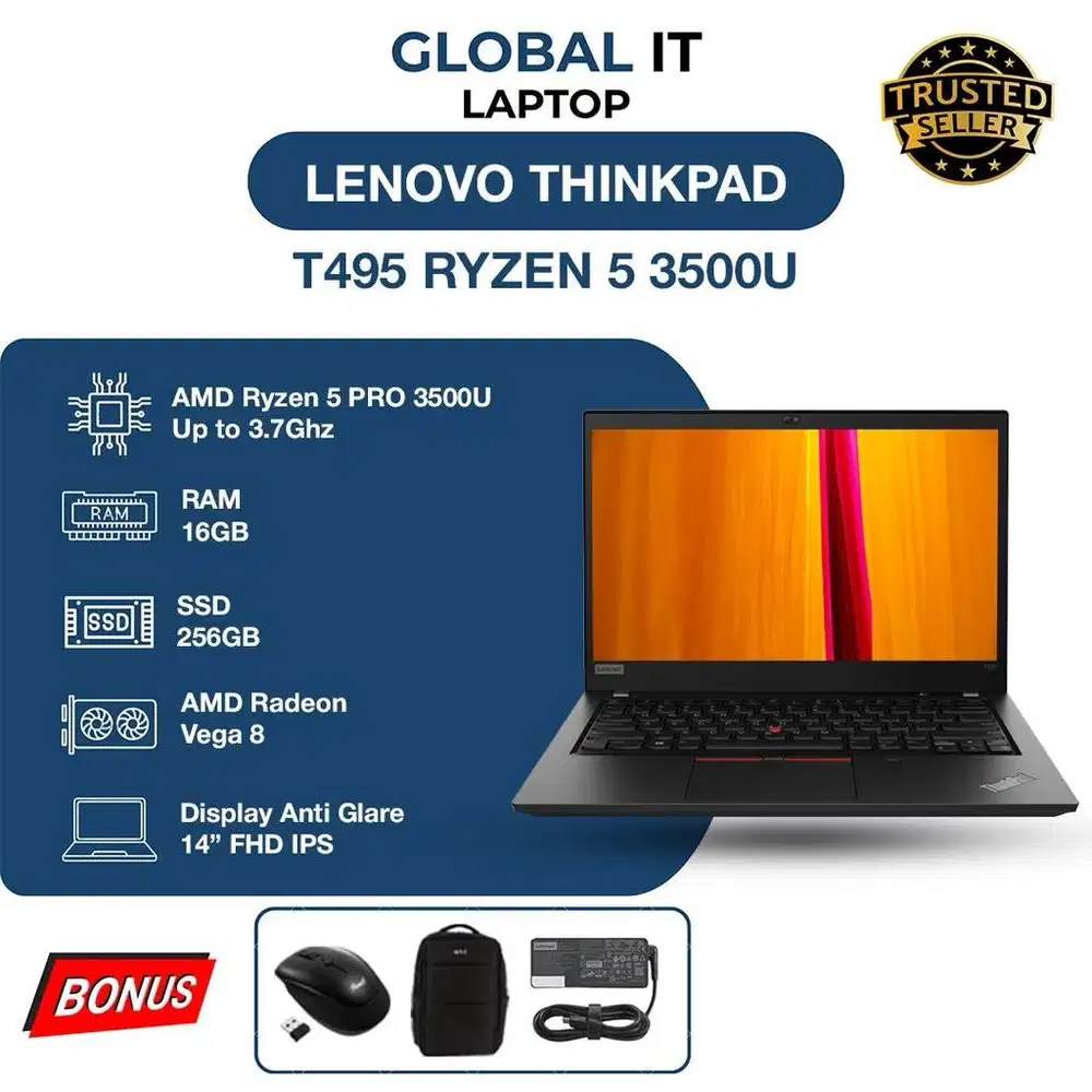 LENOVO T495 RYZEN 5 PRO 3500U | RAM 16GB | SSD 256 GB