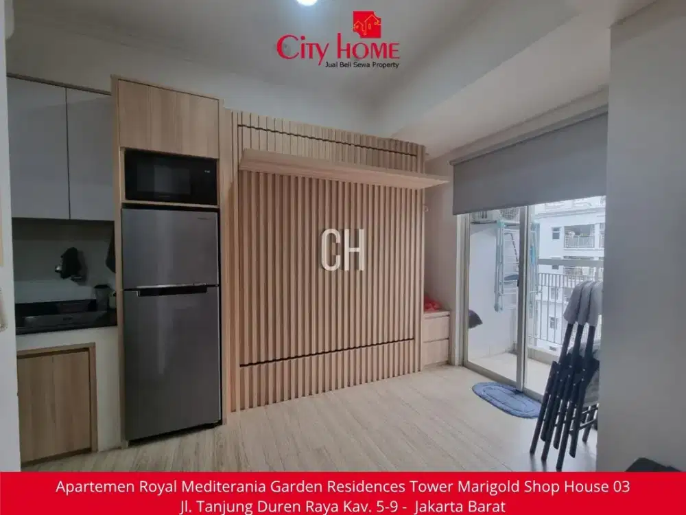Jual Apartemen Furnished 1 BR Royal Mediterania Garden Residences