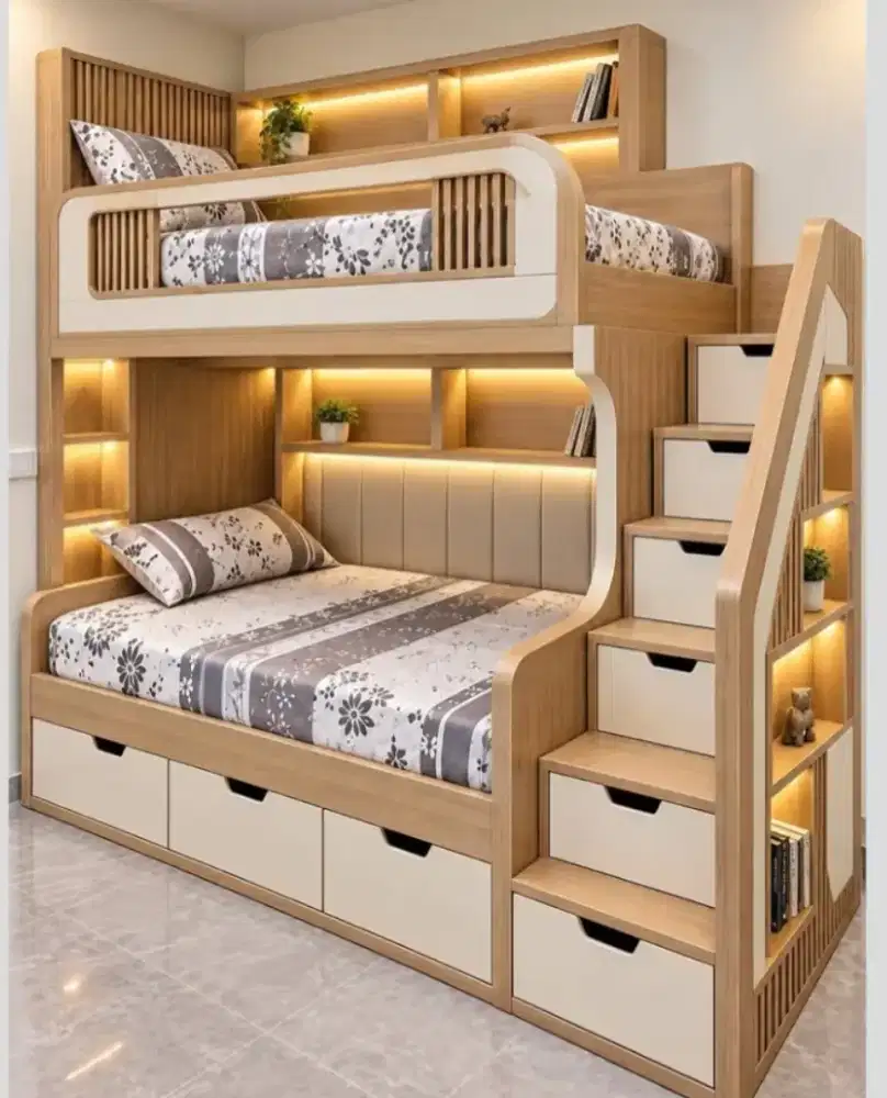 Bedset anak mode dua tingkat