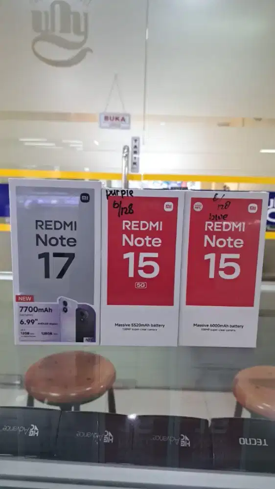 Xiaomi redmi note 15 5G ram 12gb 512gb penerus note 17 garansi resmi