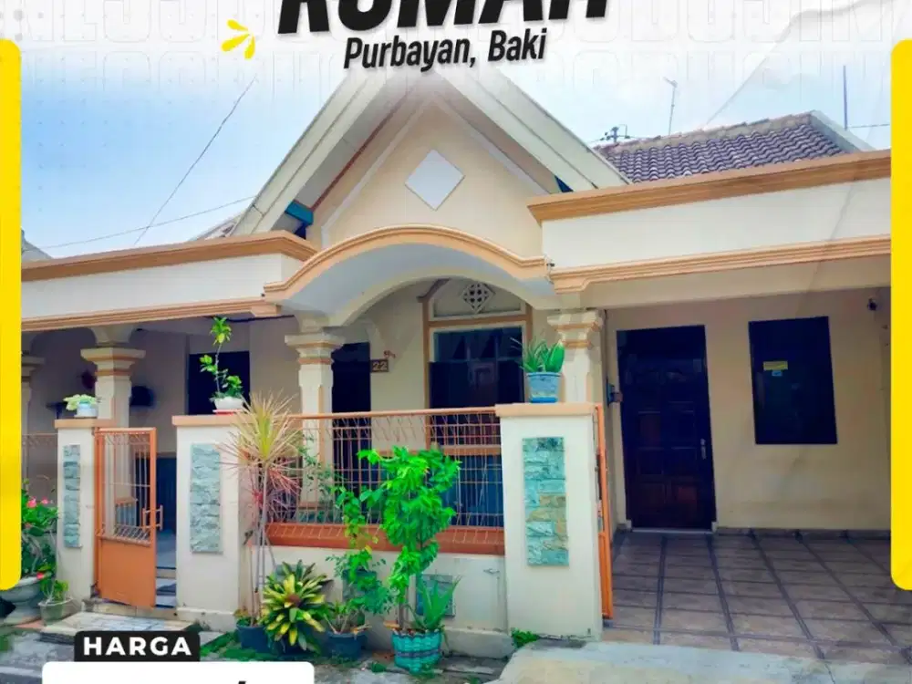 Disewakan Rumah Strategis di Purbayan, Baki