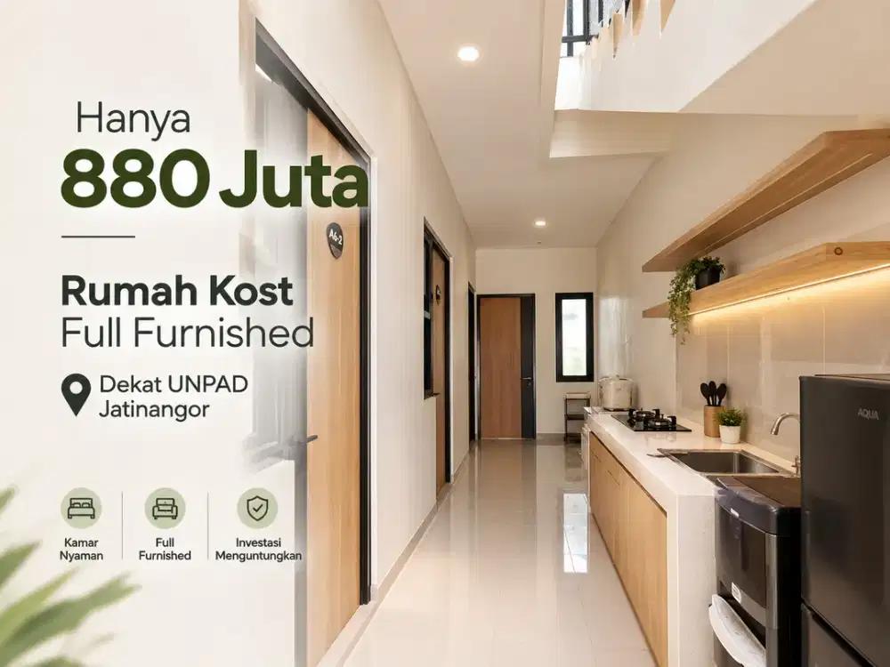 Rumah Kost Full Furnished di Kawasan Kampus Jatinangor