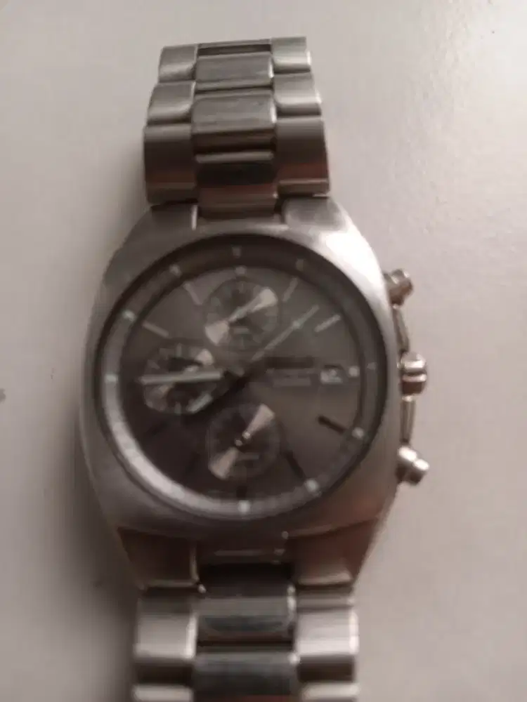 jam tangan second seiko chrongraph stainless steel