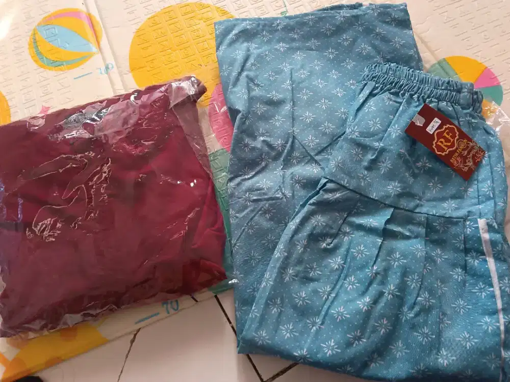 Gamis xl maroon dan celana kulot new