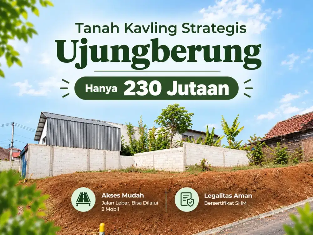 Tanah di Kawasan Ujungberung - SHM, Hanya 230 Jutaan