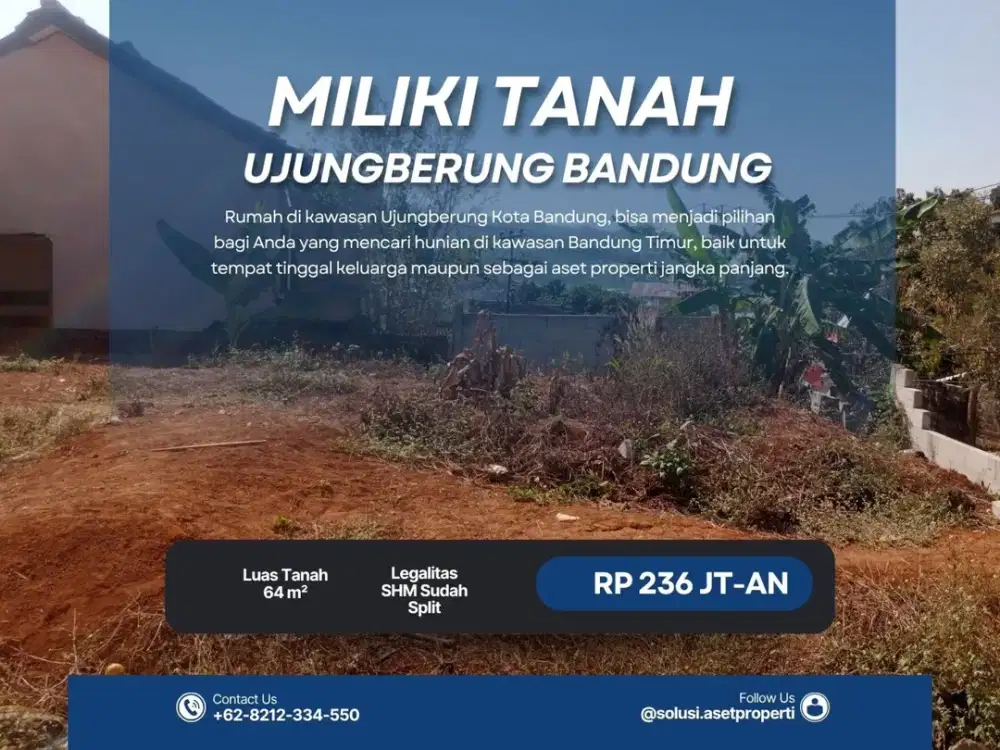 Saatnya Miliki Tanah Kapling 64m2 Siap Bangun Sertipikat Aman