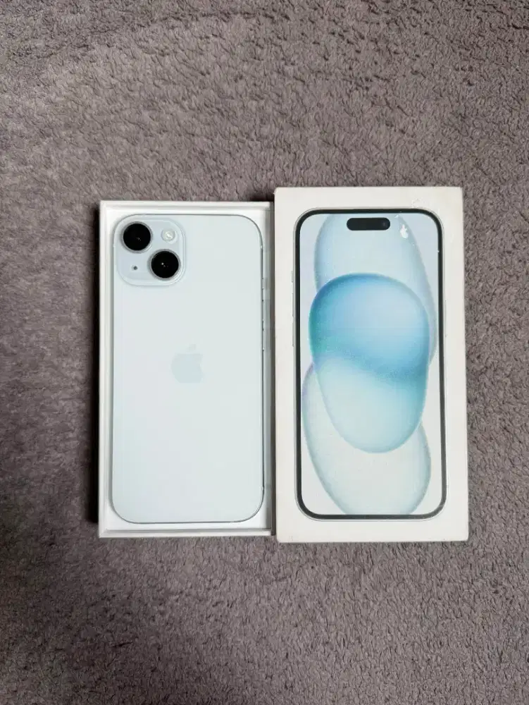 jual iPhone 15 basic 128gb garansi on mulus