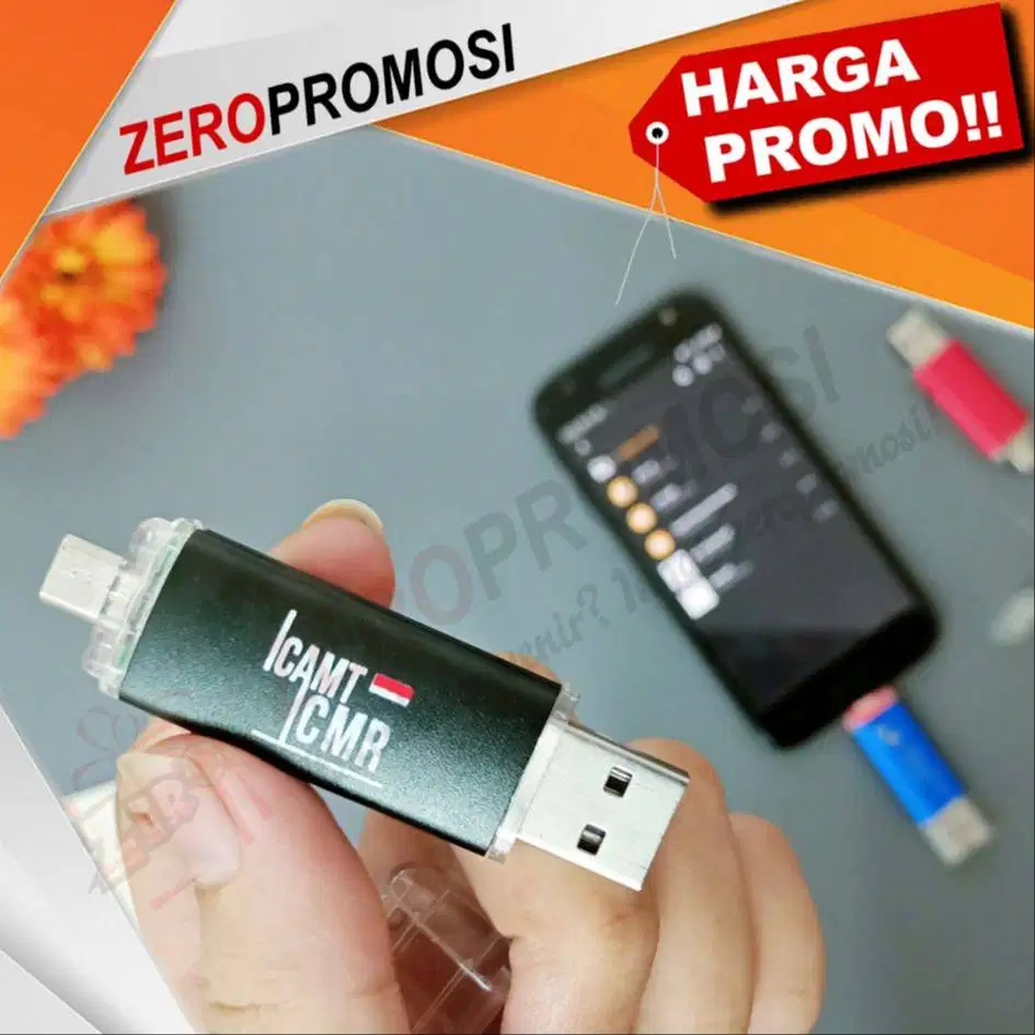 Flashdisk OTG GMT01 Custom Logo untuk Merchandise Teknologi Perusahaan