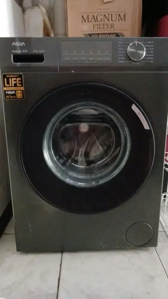 Mesin Cuci AQUA Front Loading Eco Wash Series 8.5 kg