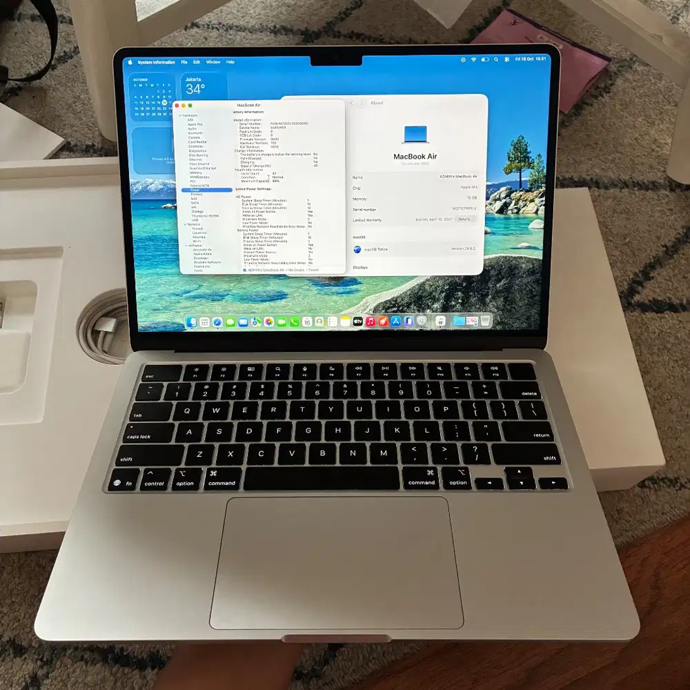 macbook air M4 ibox digimap silver ram 16gb ssd 256gb garansi ON 2027