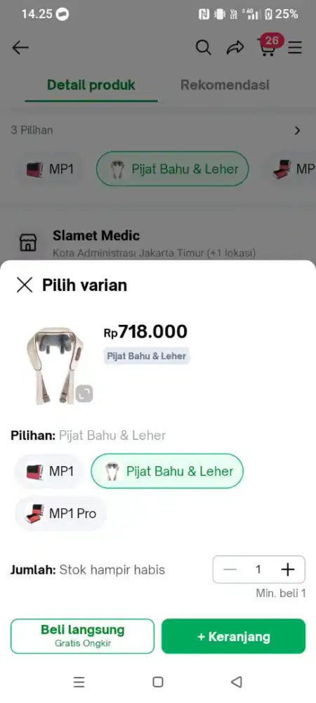 Furniture bangk dan alat pijat