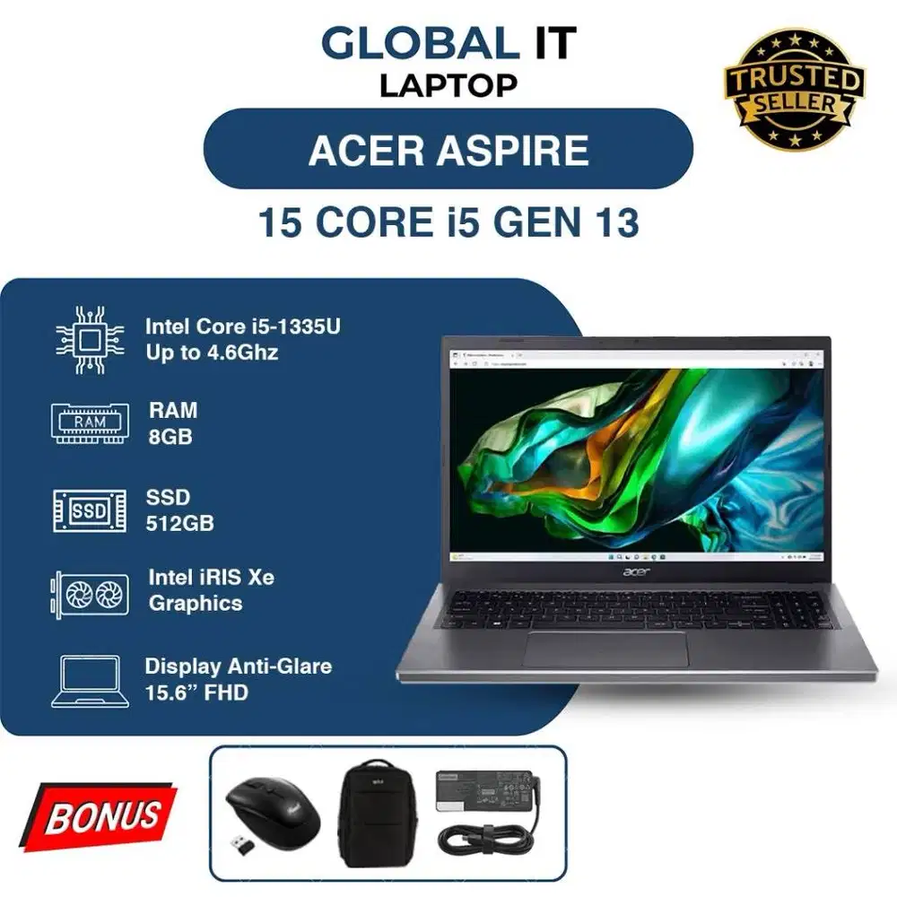 ACER ASPIRE 5 15 CORE i5 GEN 13 | RAM 8GB | SSD 512GB
