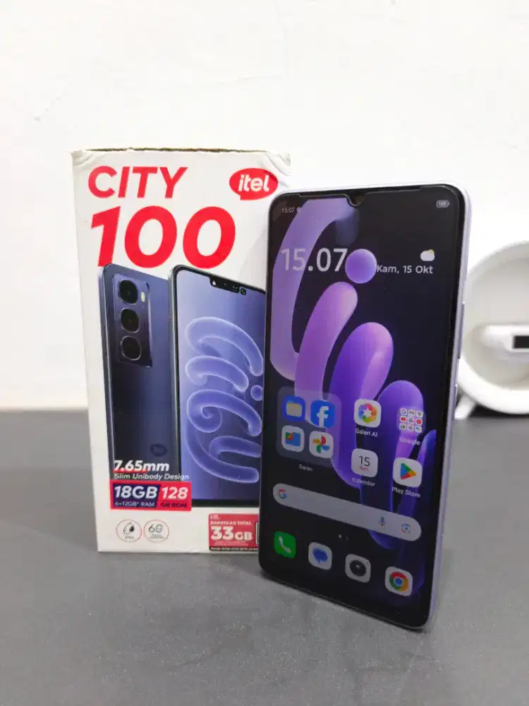 Android Itel City 100 Ram 6+12Gb Rom 128Gb  Fullset Likenew No Minus