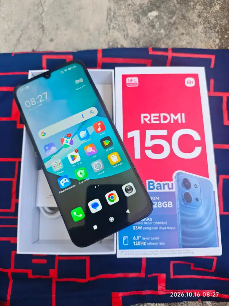 Redmi 15C 6/128 Fullset ori segel mulus no minus istimewa