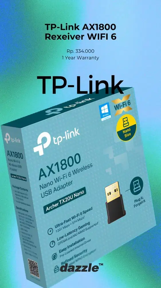 TP-Link AX1800 Wifi 6