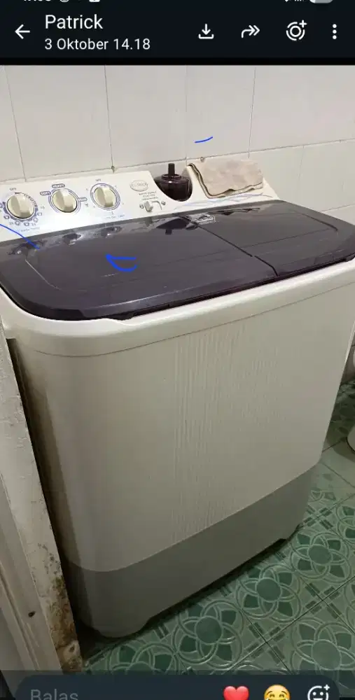 Mesin cuci 2 tabung