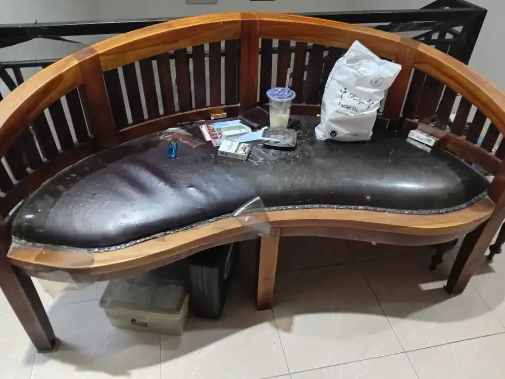 Kursi lengkung jati antik jadul