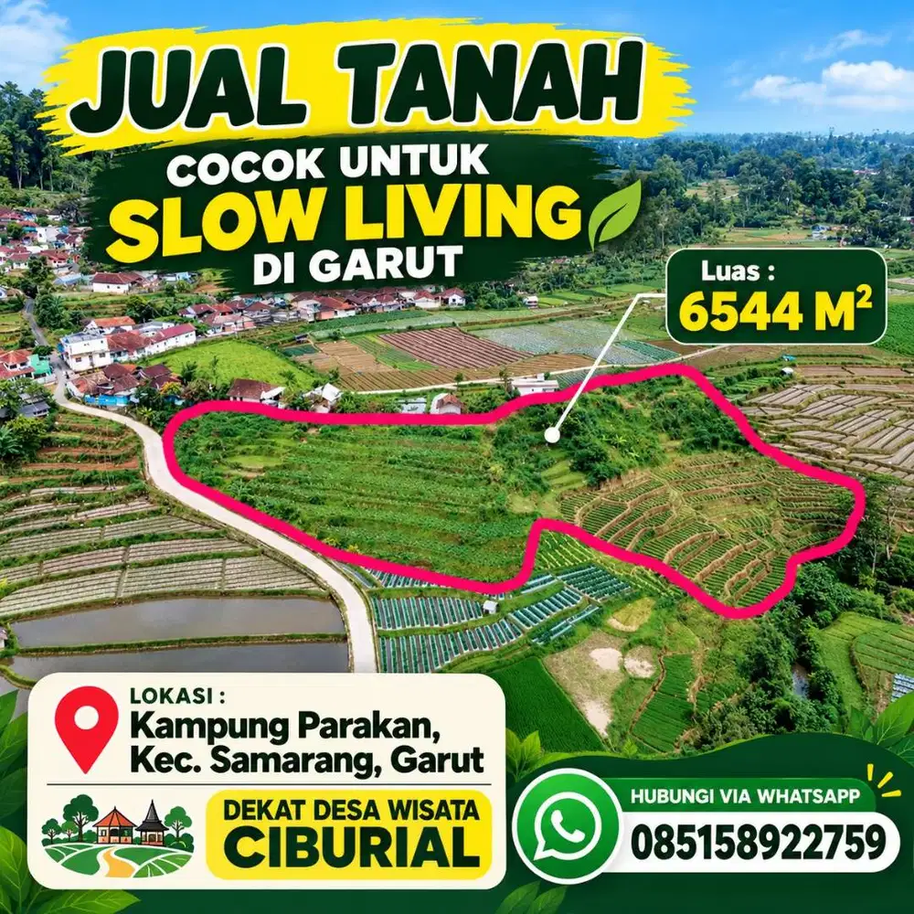 Lahan Sejuk Untuk Slow Living di Garut Dekat Wisata Kampung Sampireun