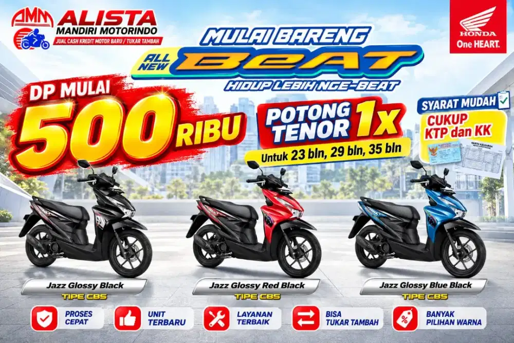 DP 500 ANG 927 X 34 BLN  NEW BEAT SPORTY CBS 2026 CASH / KREDIT ALISTA