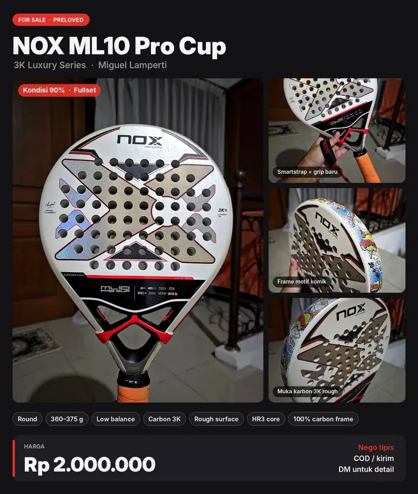 NOX ML10 Pro Cup 3K Luxury Series – Miguel Lamperti (Bekas-Mulus)