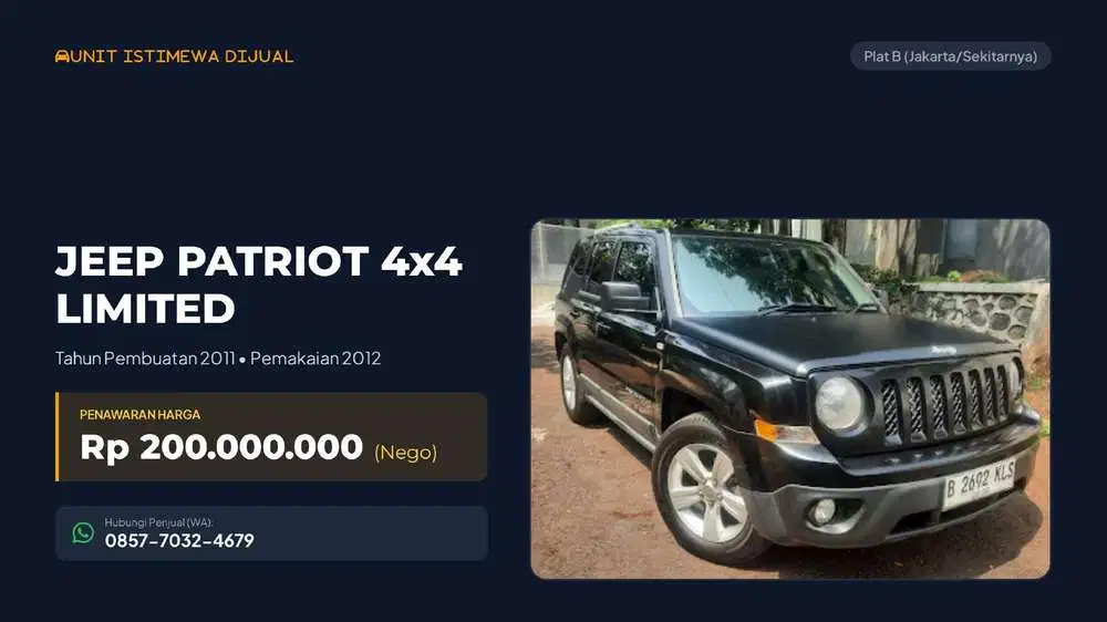 Jeep Patriot 2011 Bensin