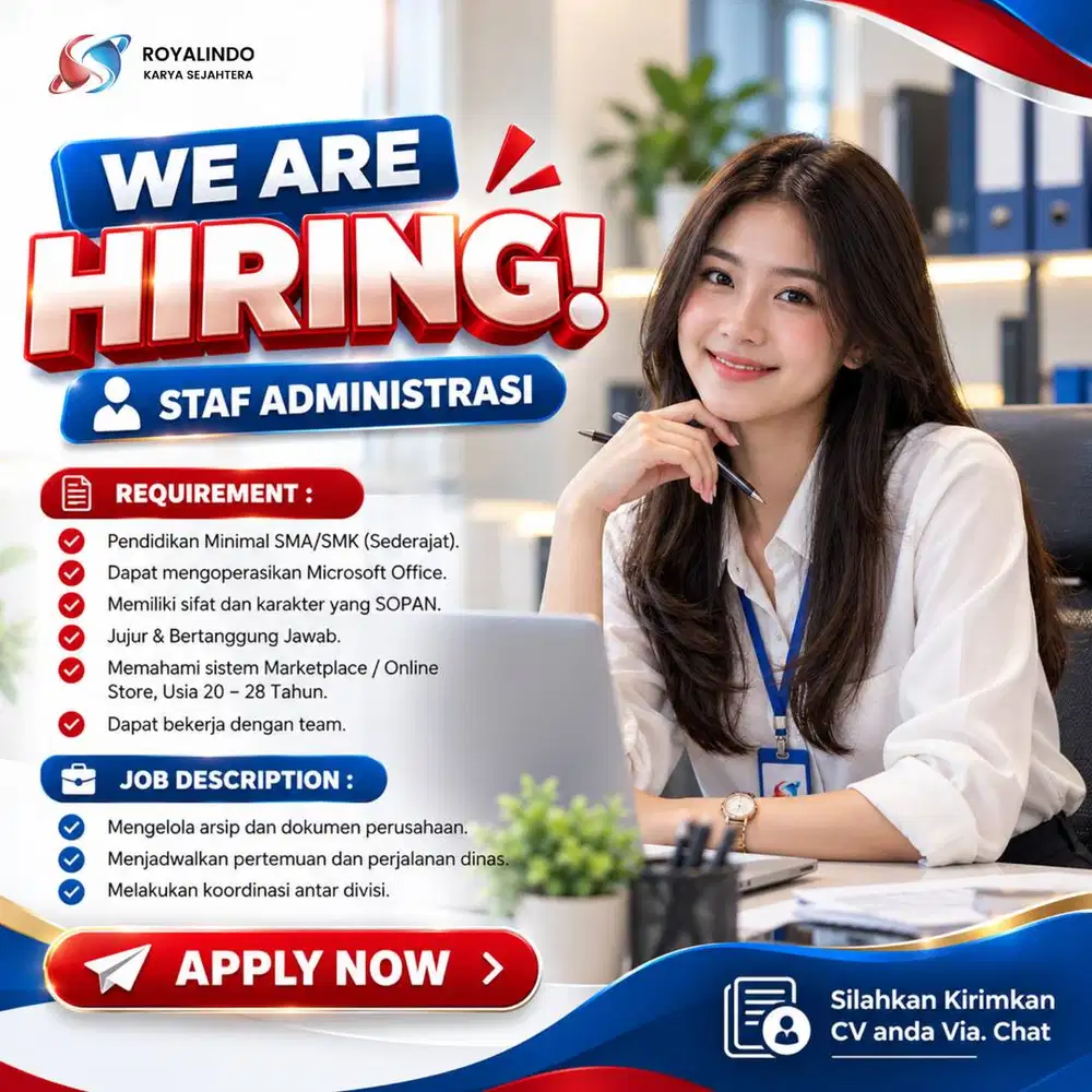 LOWONGAN KERJA STAFF ADMINISTRASI ONLINE STORE