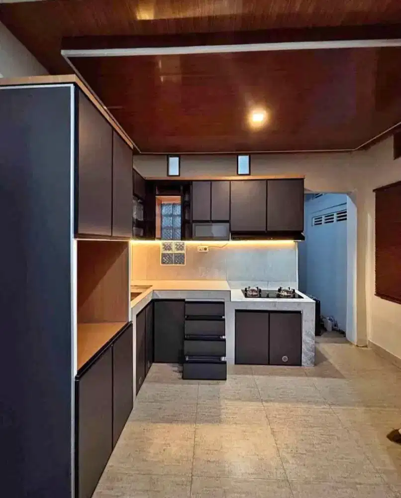 Tempahan kitchen set dapur Lemari gantung