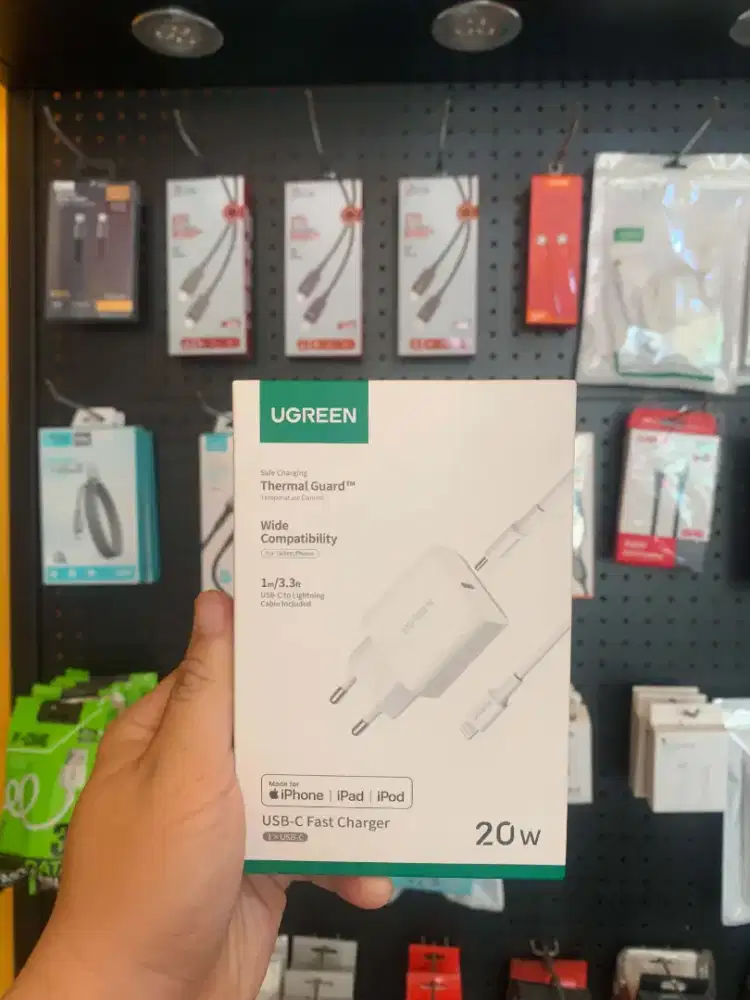 Ugreen 1 set C to L 20 Wat fast charging Baru original sudah MFI