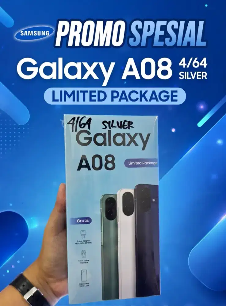 SAMSUNG GALAXY A08 64GB 128GB GARANSI RESMI 1 TAHUN