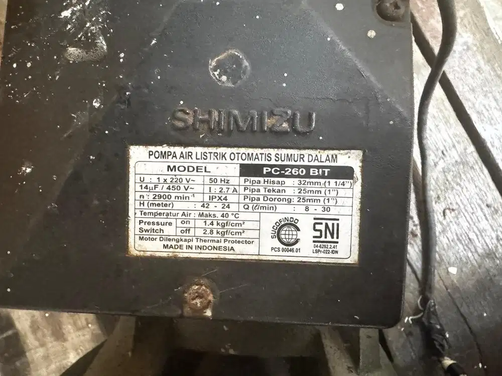 Jual pompa jetpump shimizu pc 260 BIT
