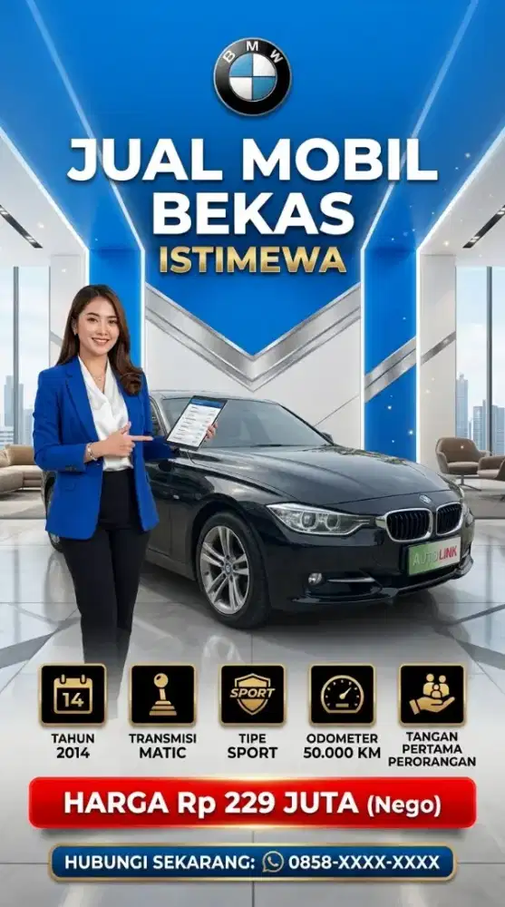 BMW 320i sport 2014 Hitam bagus terawat 2015 Siap Pakai 2016