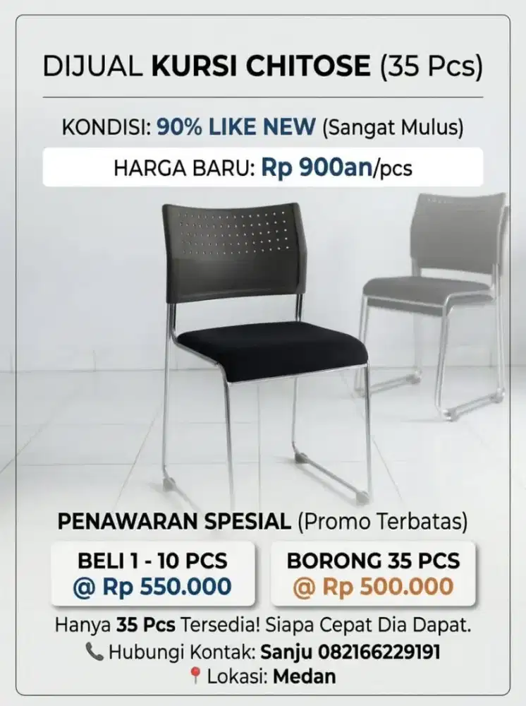 Kursi kantor / makan/ pesta dll. Merk chitose