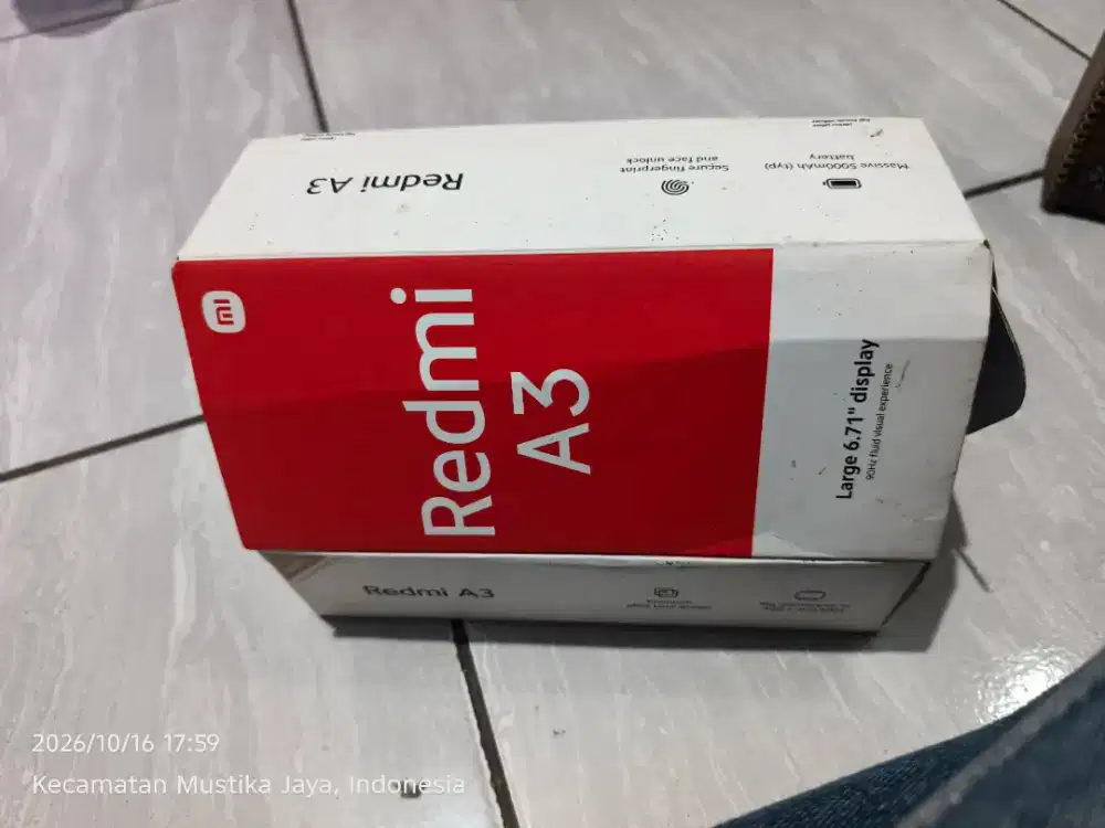Redmi A3 kapasitas 128 GB, Ram 4+4