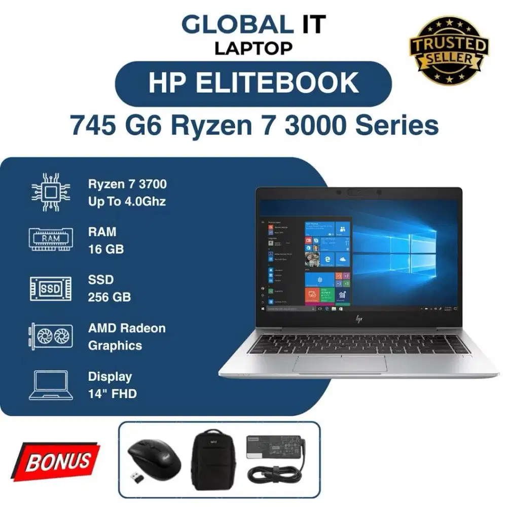 HP ELITEBOOK 745 G6 RYZEN 7 3700 | RAM 16GB | SSD 256GB