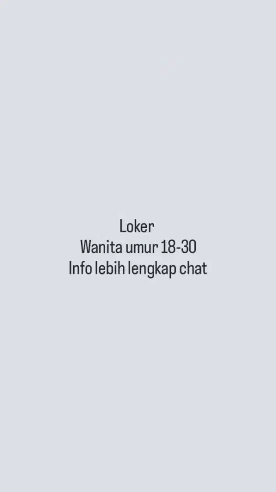 Loker  khusus wanita