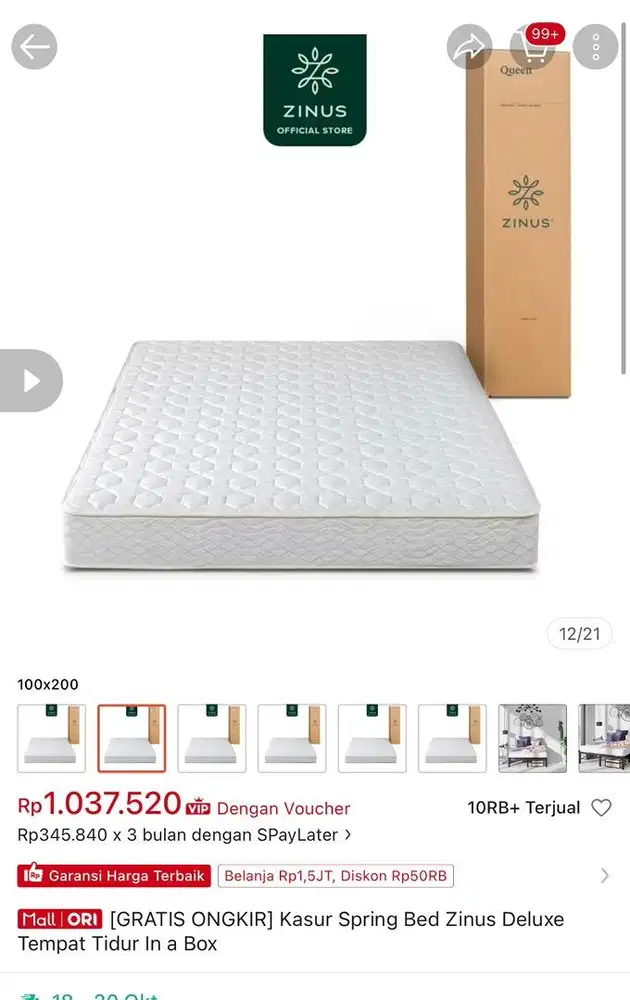 DIJUAL MURAH KASUR SPRING BED EMPUK