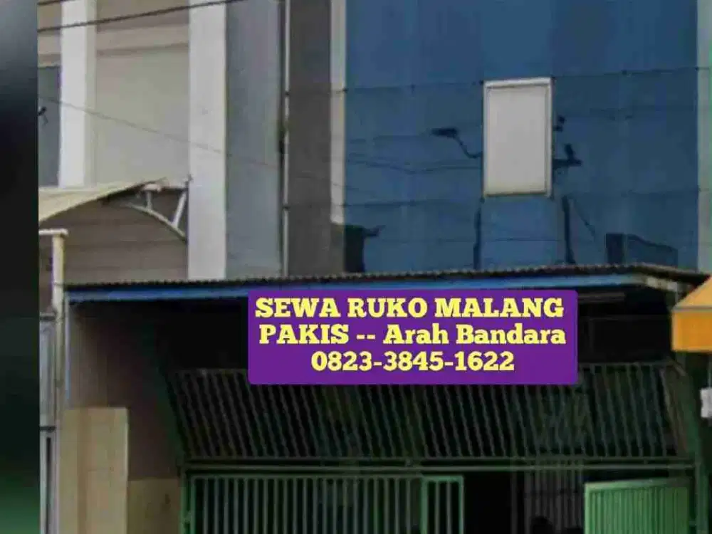 SEWA RUKO PAKIS MALANG ARAH BANDARA ABD 3 LANTAI