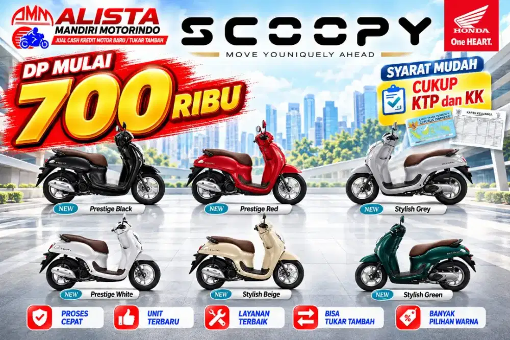 DP 700 ALL NEW SCOOPY PRESTIGE / STYLISH 2026 CASH / KREDIT ALISTA