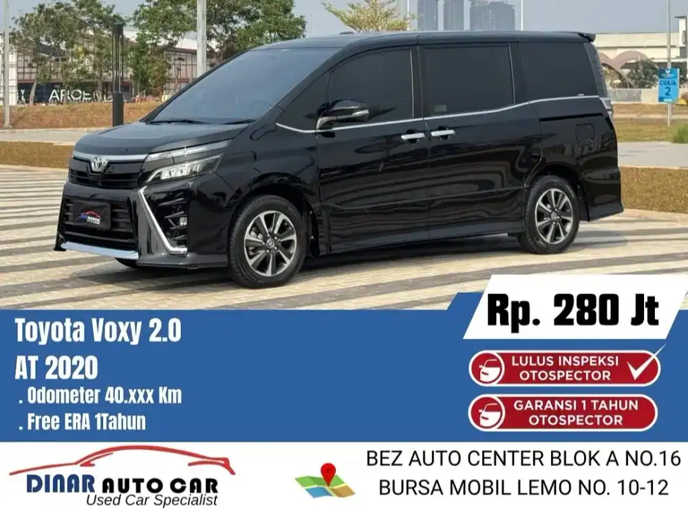 (25Jt) Voxy 2020 At Matic Hitam Km 40Rb B Genap Warenty 1Th*Dinar Auto